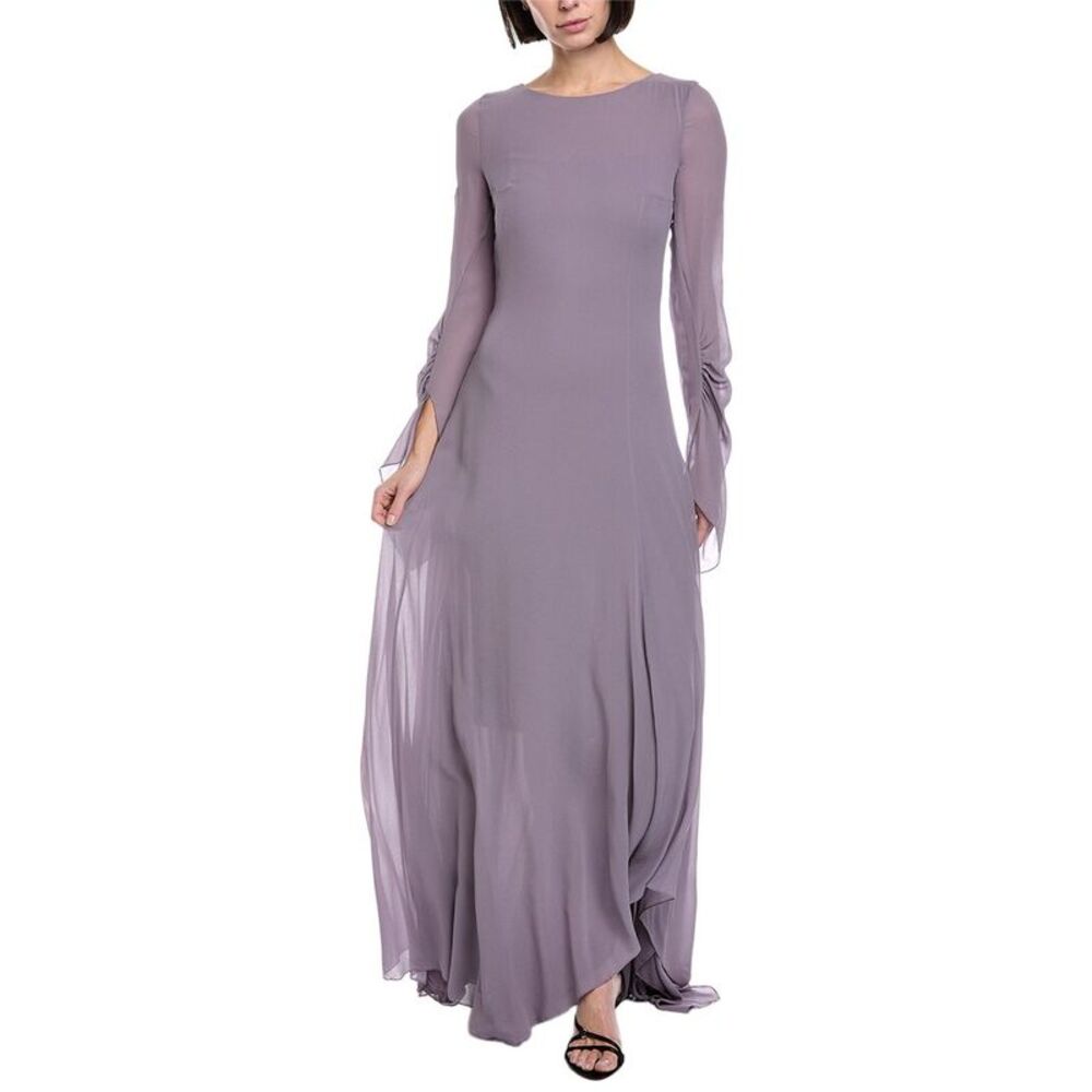Akris Womens  Silk Maxi Dress, Purple